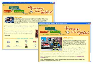 Homepage for the Holidays Website